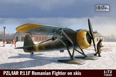 予約 ルーマニアPZL P.11Fガル翼戦闘機・スキー装備