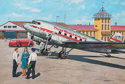 予約 米 DC-3ダコタ旅客機