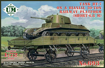 予約 露・BT-7快速戦車&20t短車体フラットカー1937