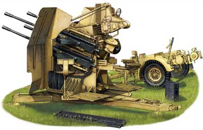 独 2cm4連装対空機関砲Flak38 独 2cm4連装対空機関砲Flak38
