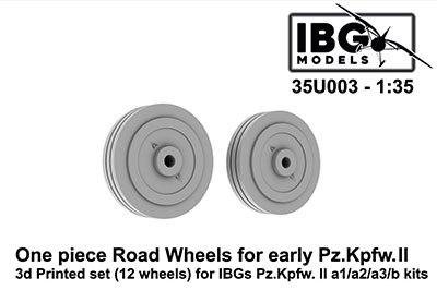 II号a1/a2/a3/b型用一体式転輪初期型12個・IBG用