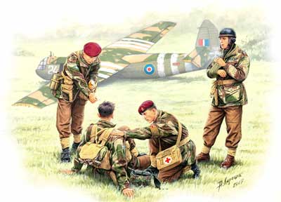 予約 英 空挺部隊1944 4体負傷兵看護
