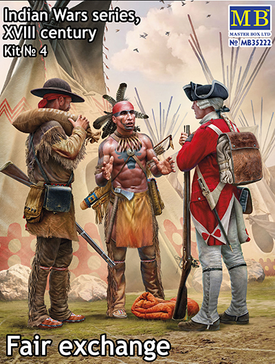 予約 インディアン戦争3体･毛皮貿易・英兵士&先住民&狩猟師