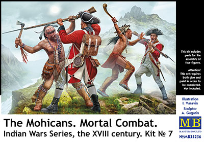 予約 インディアン戦争4体･モヒカン族とイギリス兵の死闘