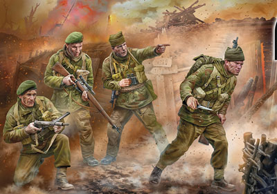 予約 英・コマンド部隊４体・ディエップ上陸作戦