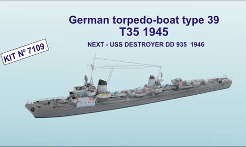 予約 独 水雷艇39型 T35 1945