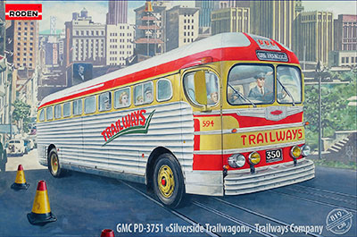 米 PD3701シルバーサイド長距離バス トレイルウェイ1950