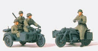 ドイツオートバイ兵5体+サイドカー２台乗車シーン