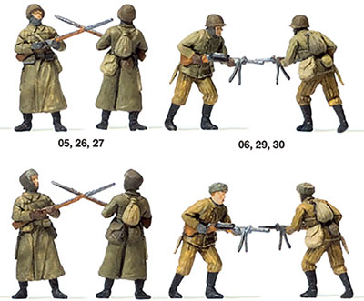 ソ連軍冬季攻撃シーン12体1941-45