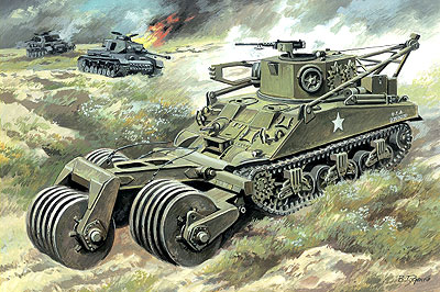 予約 米 M32B1戦車回収車T1E1マインローラー