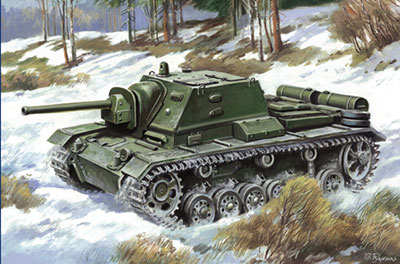 予約 露 SU-76i自走砲 III号車体