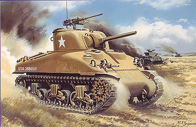 予約 米 M4A1シャーマン初期型(75mm)鋳造車体